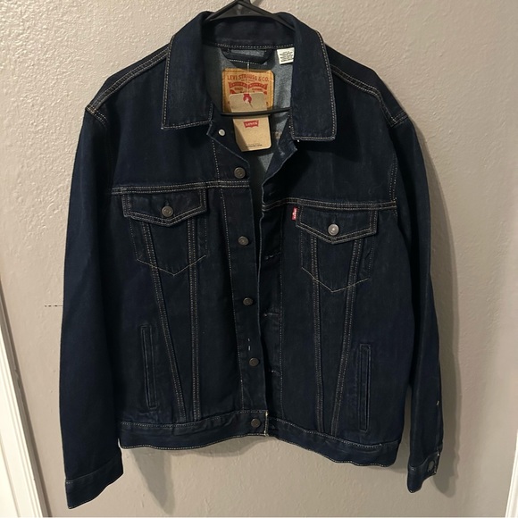 Levi's Jackets & Coats Nwt Levis Dark Denim Jacket Mens Large